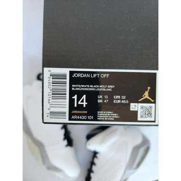 14 MEN'S NIKE JORDAN LIFT OFF WHITE GRAY BASKETBALL SNEAKERS AR4430-101 - Picture 8 of 9